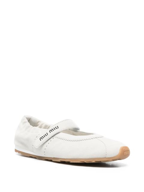 Miu Miu nappa leather ballet flats - White - zdjęcie produktu nr 2