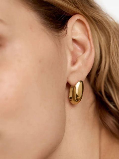 Monica Vinader Nura large hoop earrings - Gold - zdjęcie produktu nr 2