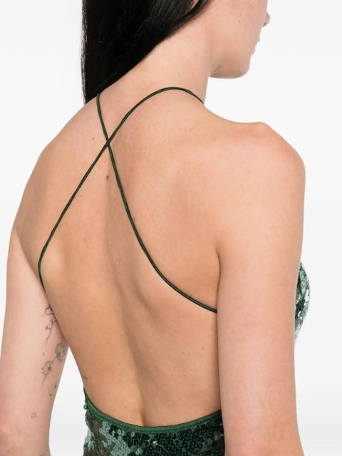 Oséree sequinmbellishment mini dress - Green