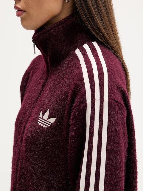 adidas Originals bluza Mohair damska kolor bordowy z aplikacją KS0428