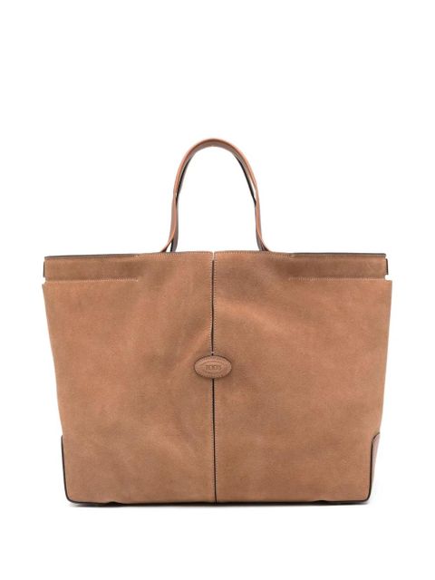 Tod's medium Di Bag Folio panelled tote bag - Brown