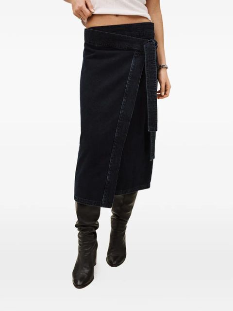 Ba&Sh Timy tie-wrap skirt - Blue