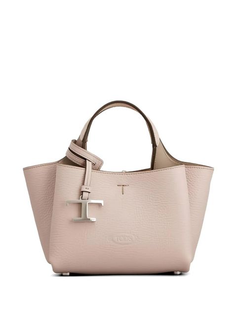 Tod's T-charm leather mini tote bag - Pink - zdjęcie produktu nr 1