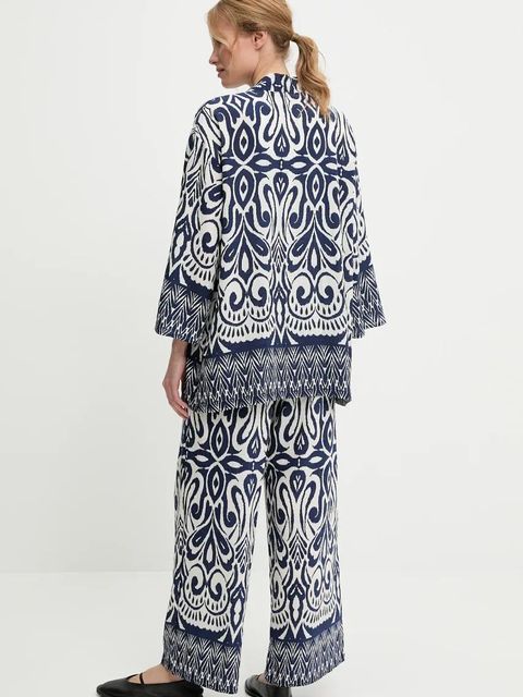 Answear.LAB marynarka i spodnie damski kolor granatowy