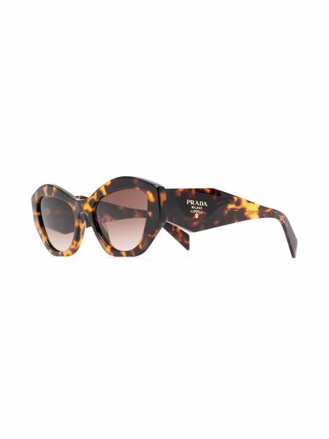 Prada Eyewear tortoiseshell oversize-frame sunglasses - Brown - zdjęcie produktu nr 2