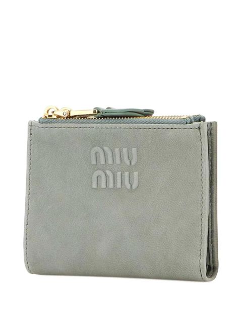 Miu Miu embossed leather wallet - Grey