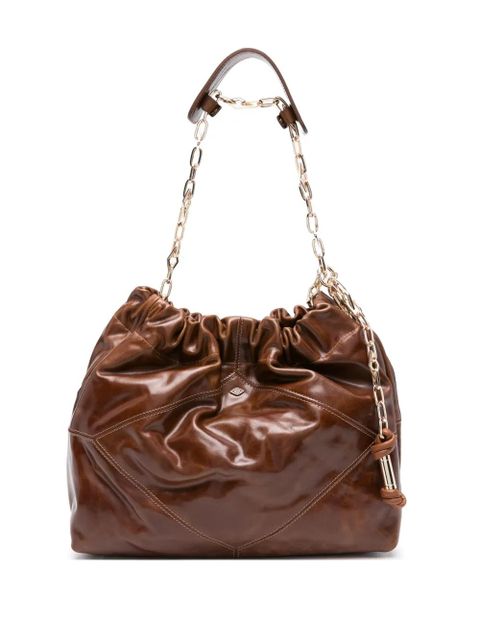 Ba&Sh June chain-strap leather tote bag - Brown - zdjęcie produktu nr 1