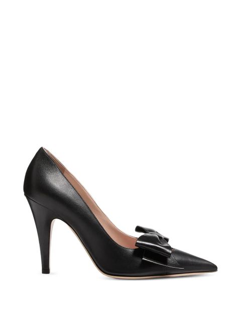 Valentino Garavani BOWOW pumps in kidskin 100mm - Black - zdjęcie produktu nr 1
