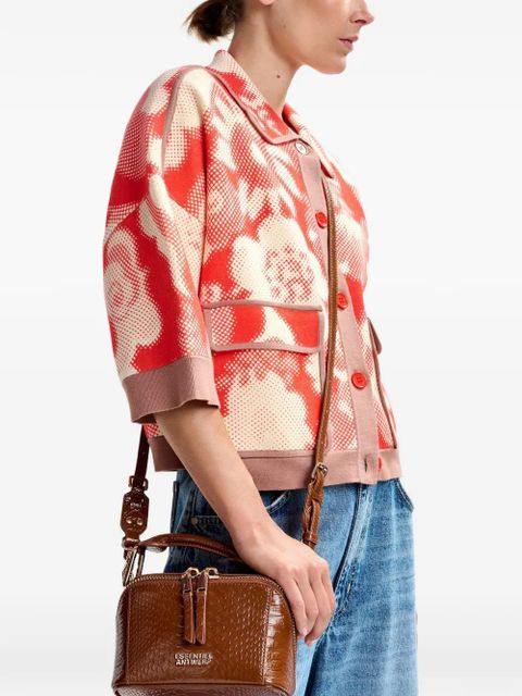 Essentiel Antwerp Joly floral-detail pocket cardigan - Red