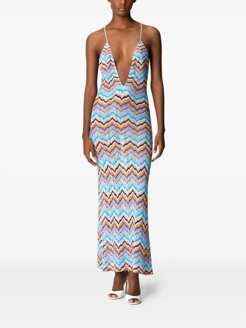 Missoni zigzag-pattern dress - Blue - zdjęcie produktu nr 2