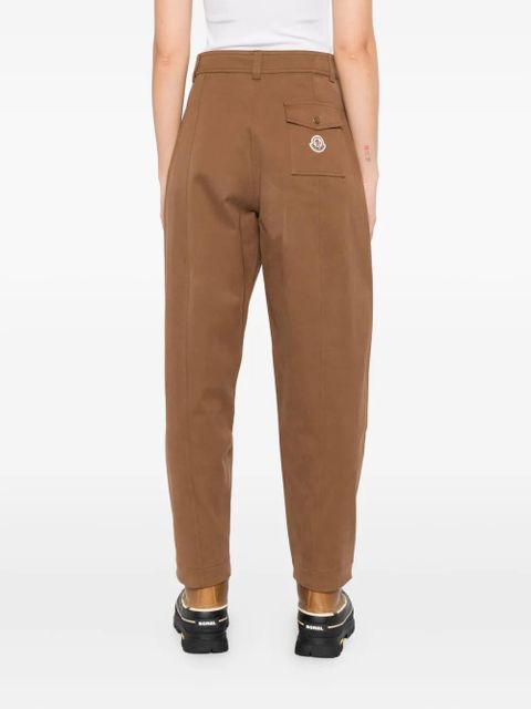 Moncler gabardine trousers - Brown