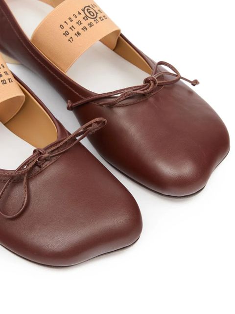 MM6 Maison Margiela Anatomic Numeric ballet flats - Brown