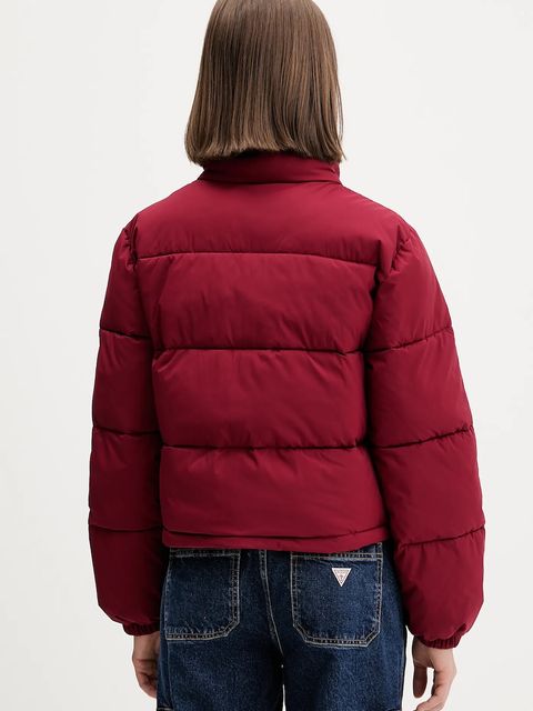 Guess Jeans kurtka damska kolor bordowy zimowa W4BL20 WGII2