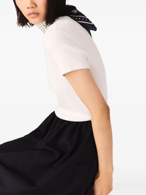 Maje ribbed T-shirt - White