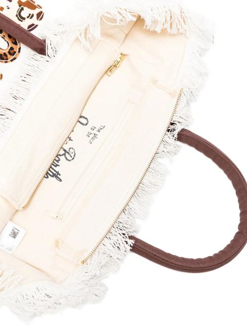 MC2 Saint Barth Vanity fringed tote bag - White