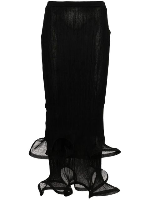 Simkhai Kelso ruffle-detail skirt - Black - zdjęcie produktu nr 1