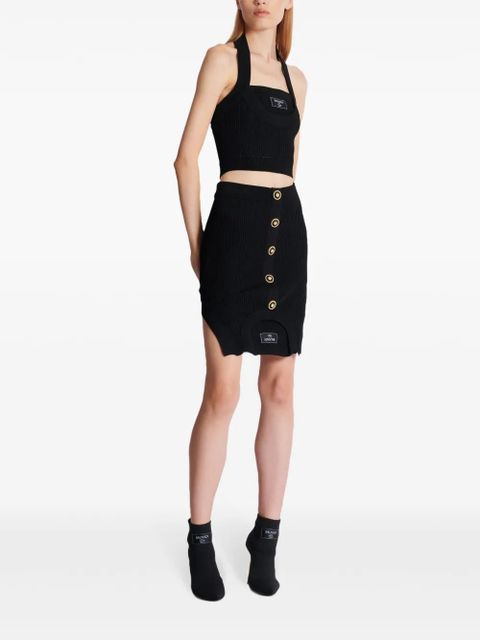 Balmain Optical Illusion skirt - Black