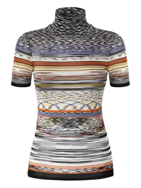 Missoni stripe-pattern turtleneck top - Black - zdjęcie produktu nr 1