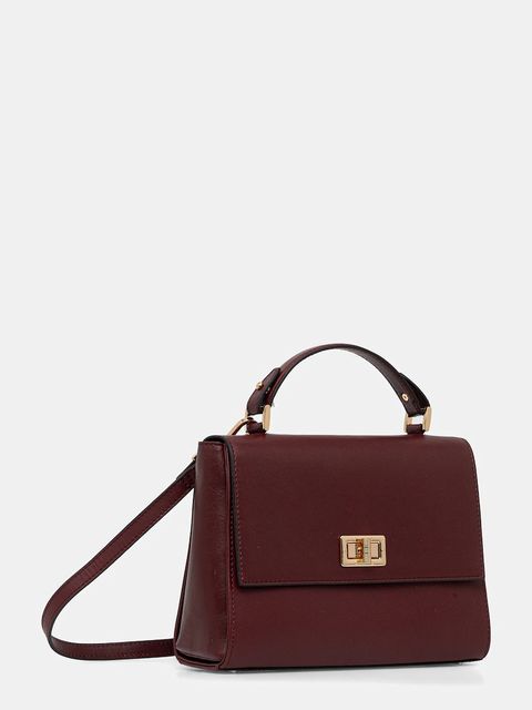 Geox torebka skórzana ELEANA kolor bordowy D56ZRB 00043 - zdjęcie produktu nr 2