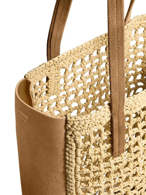 KHAITE small Zoe woven-panel tote bag - Neutrals