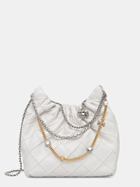 Tory Burch torebka skórzana Fleming kolor biały 164022-100