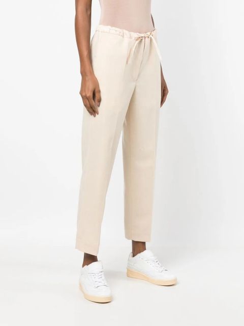 Jil Sander drawstring cropped trousers - Neutrals