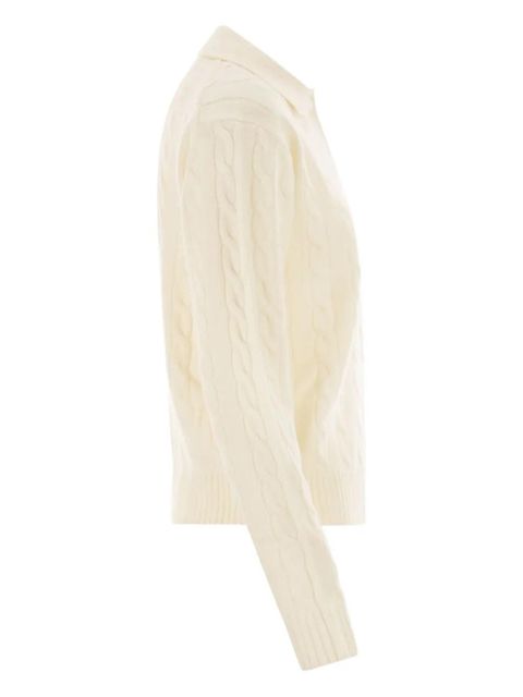 MC2 Saint Barth Savoy cable-knit polo shirt - Neutrals - zdjęcie produktu nr 2