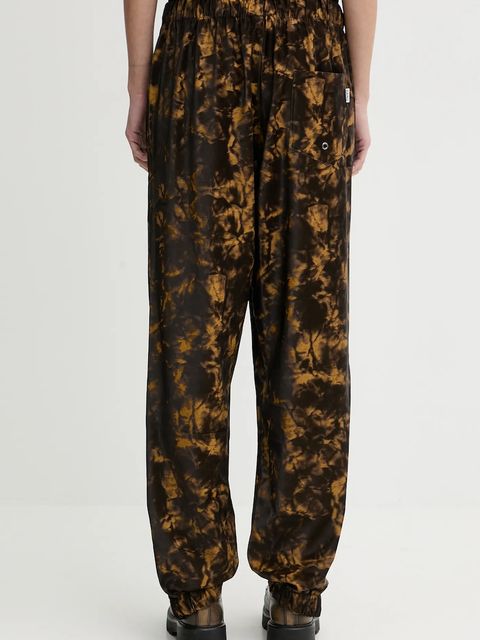 Rains spodnie 18560 Pants Regular W3 damskie kolor brązowy high waist 18560