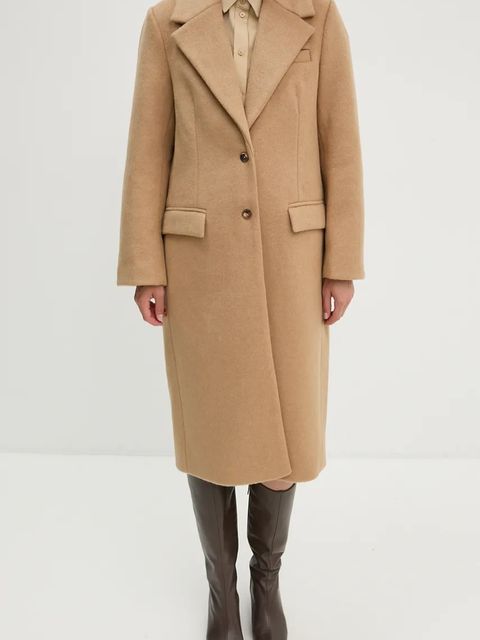 2NDDAY płaszcz z domieszką wełny Miguel kolor beżowy przejściowy 2245110123 - zdjęcie produktu nr 1