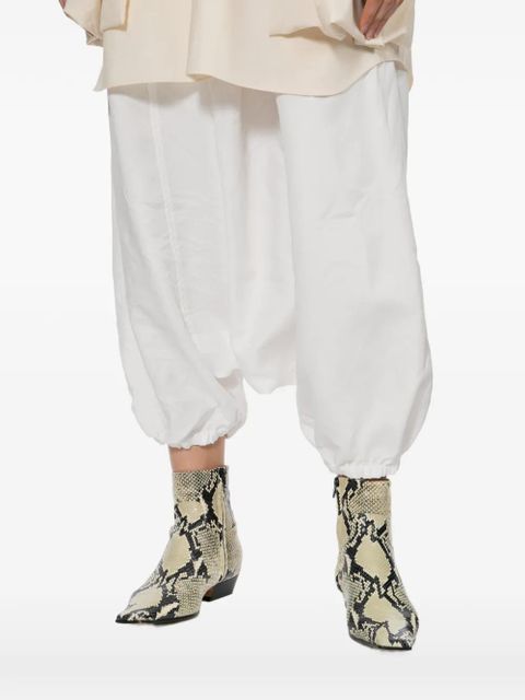 Comme Des Garçons elasticated-cuff trousers - White