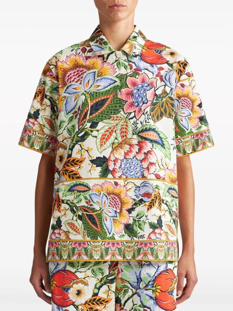 ETRO floral-print cotton shirt - Neutrals