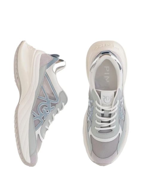 PINKO logo-detail leather sneakers - White