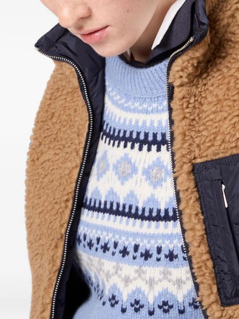 Miu Miu teddy down vest with technical pongé - Brown