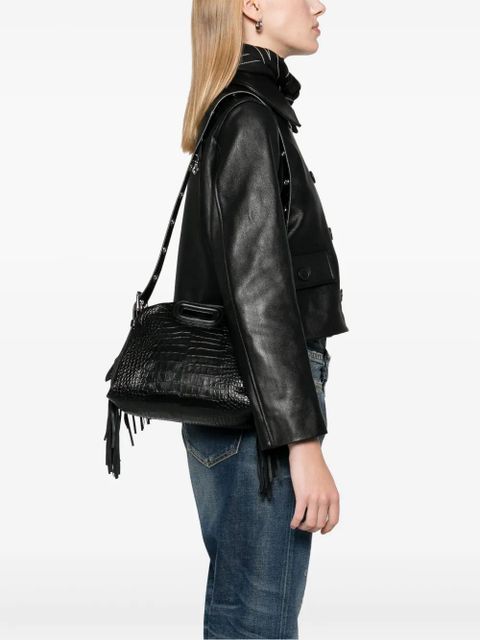 Maje mini Miss M embossed leather bag - Black - zdjęcie produktu nr 2