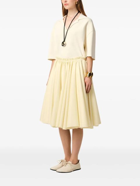 AMI Paris pleated skirt - Neutrals