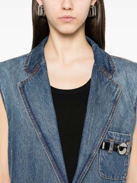 Coperni sleeveless denim jacket - Blue