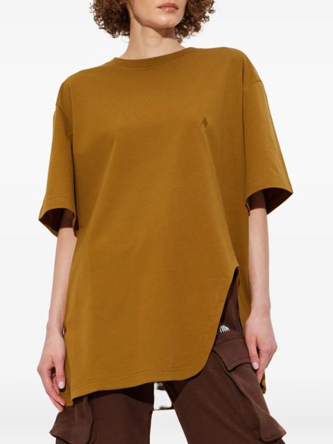 The Attico embroidered side-slit T-shirt - Brown - zdjęcie produktu nr 2