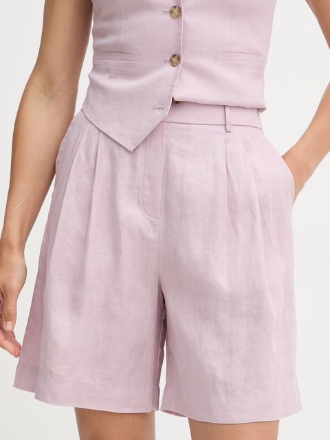 United Colors of Benetton szorty damskie lniane - zdjęcie produktu nr 1