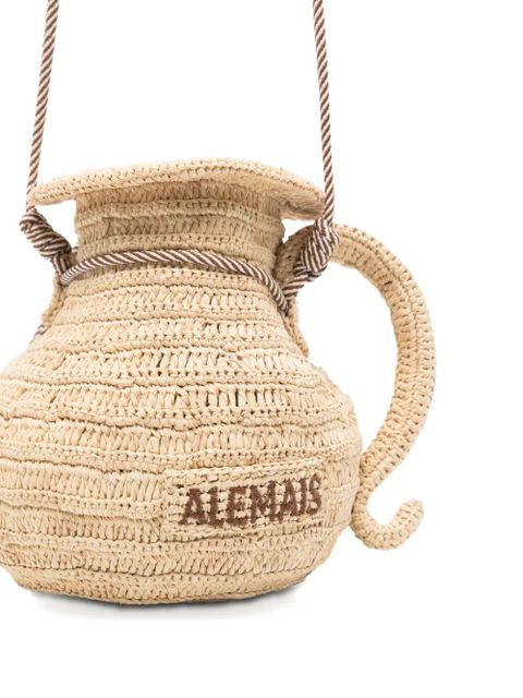 ALEMAIS Michelle braided-handle mini bag - Neutrals
