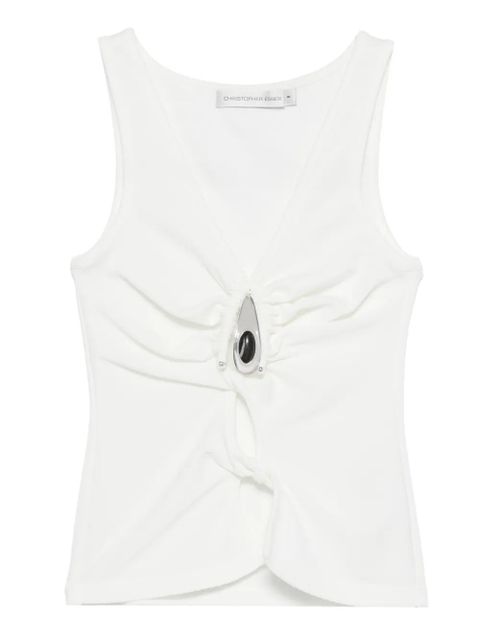 Christopher Esber crystal-pendant tank top - White - zdjęcie produktu nr 1