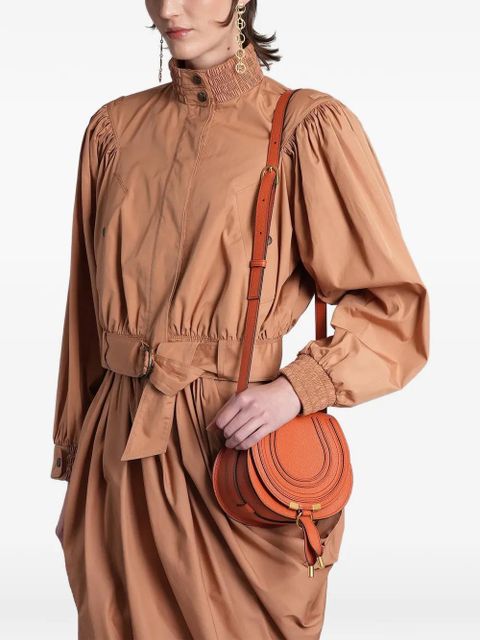 Chloé belted puff-sleeve jacket - Brown