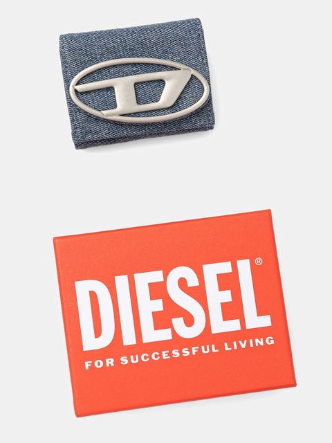 Diesel portfel 1DR 1DR TRI FOLD COIN XS II damski kolor niebieski X09887.P1730