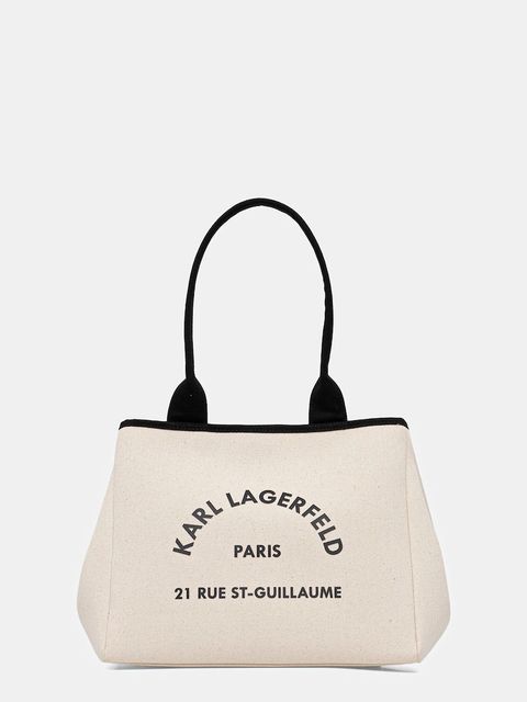 Karl Lagerfeld torebka bawełniana K/RSG kolor beżowy B1W50010 - zdjęcie produktu nr 1