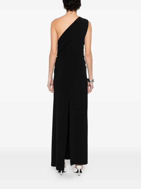 Eleh one-shoulder knotted dress - Black