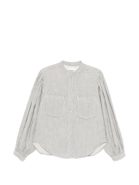 MARANT ÉTOILE Selvia buttoned striped shirt - White - zdjęcie produktu nr 1