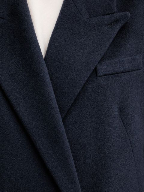 BOSS płaszcz kaszmirowy kolor granatowy 50548726