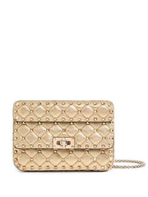 Valentino Garavani RockstudSpike small laminated nappa bag - Neutrals - zdjęcie produktu nr 1