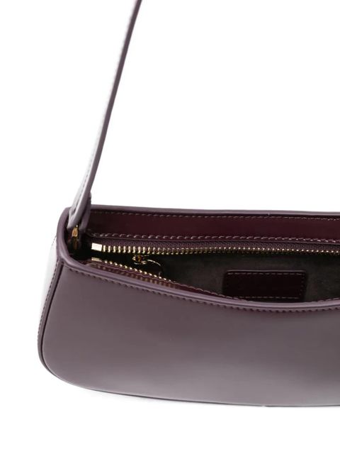 STAUD Ollie curved-handle leather shoulder bag - Purple