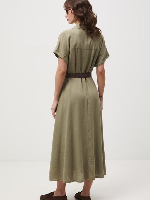 Medicine sukienka rozkloszowana z lnem - zdjęcie produktu nr 1