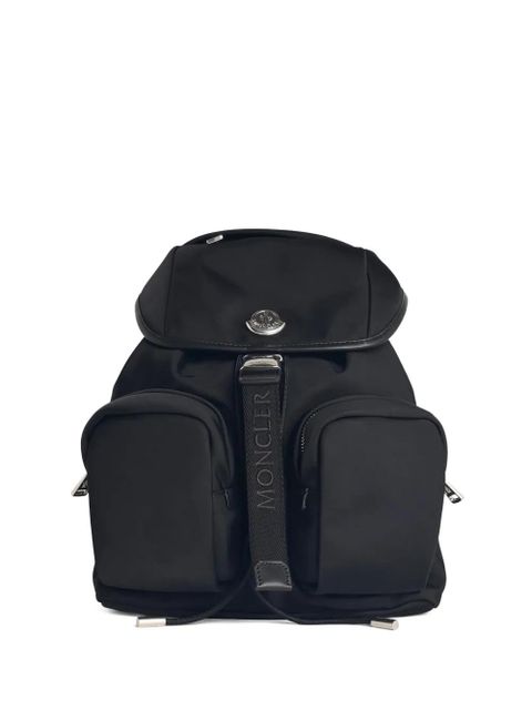 Moncler drawstring leather-trim backpack - Black - zdjęcie produktu nr 1